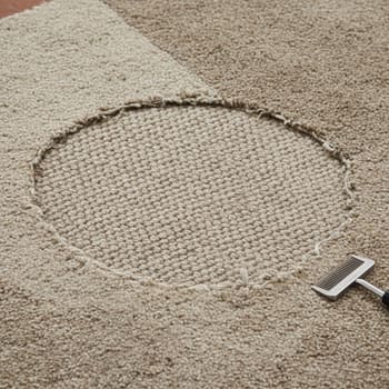 Rug edge after binding repair
