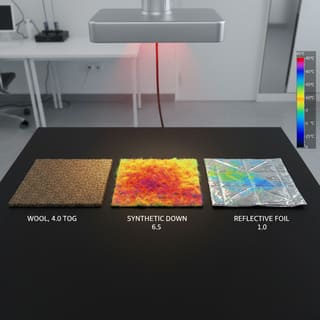 Thermal tog comparison across materials