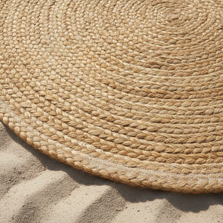 Braided jute in sand tone