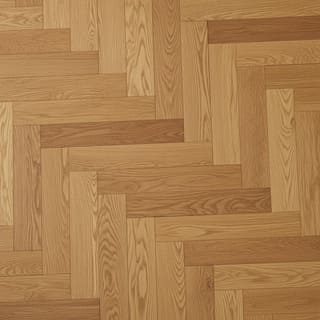 Oak herringbone flooring close-up
