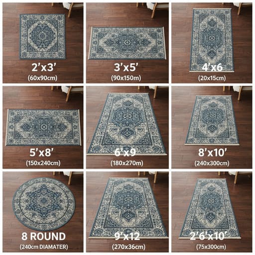 Living room plan with grid for rug sizing