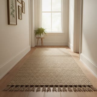 Jute runner in a sunlit hallway