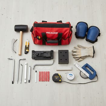Simple toolkit: felt pad, scissors, measuring tape