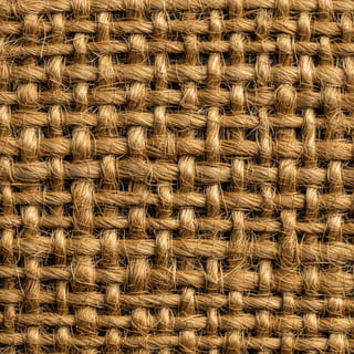 Close fiber shot of natural jute