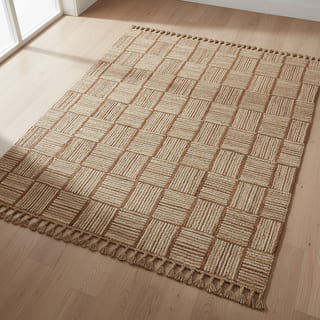 Diamond pattern in flat jute