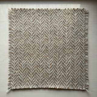 Natural herringbone swatch in wool