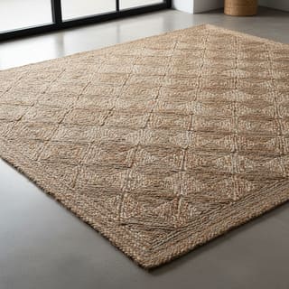 Diamond pattern woven in jute