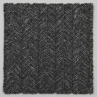 Graphite wool herringbone pattern