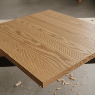 Oak plank with natural oil finish