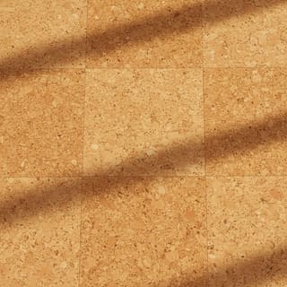 Cork tiles in honey tone